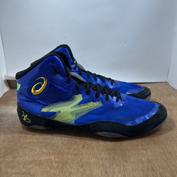 ASICS JB Elite IV Men Size 12 Blue Boxing/ Wrestling Shoes 1081A025 - Picture 1 of 8